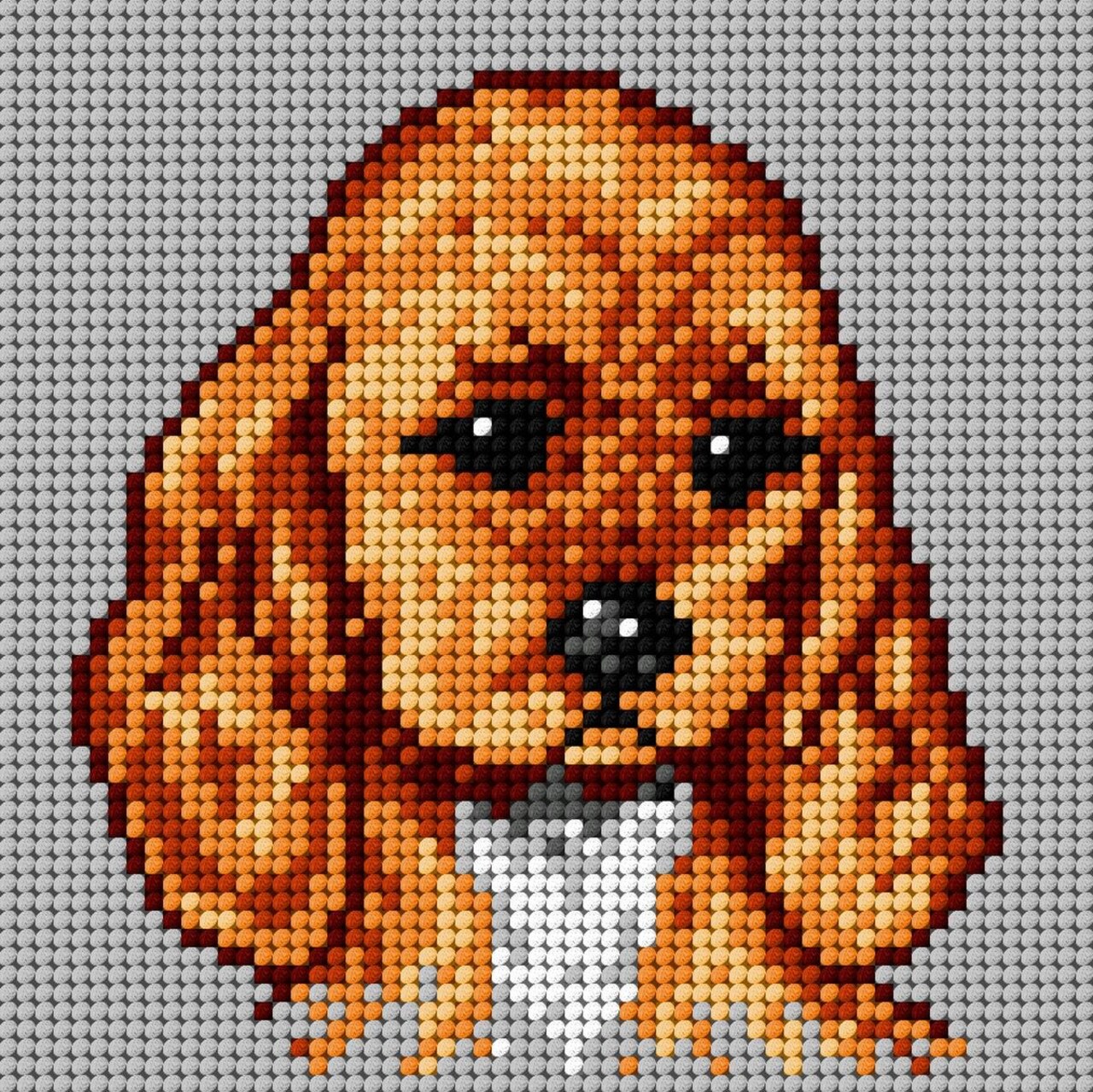 Gobelin canvas for halfstitch without yarn Small Spaniel 1469D